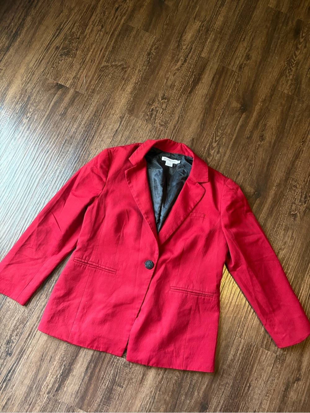 Pendleton Red Single-Button Women's Blazer Size Petite 14